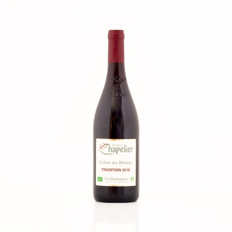 AOC Côtes du Rhône rouge Domaine Le Chapelier Tradition 2013 biologique