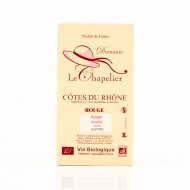 AOC Côtes du Rhône rouge Domaine Le Chapelier fruité 2018 biologique 3L
